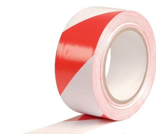 SCOTCH DE MARQUAGE DE SOL BLANC ET ROUGE 