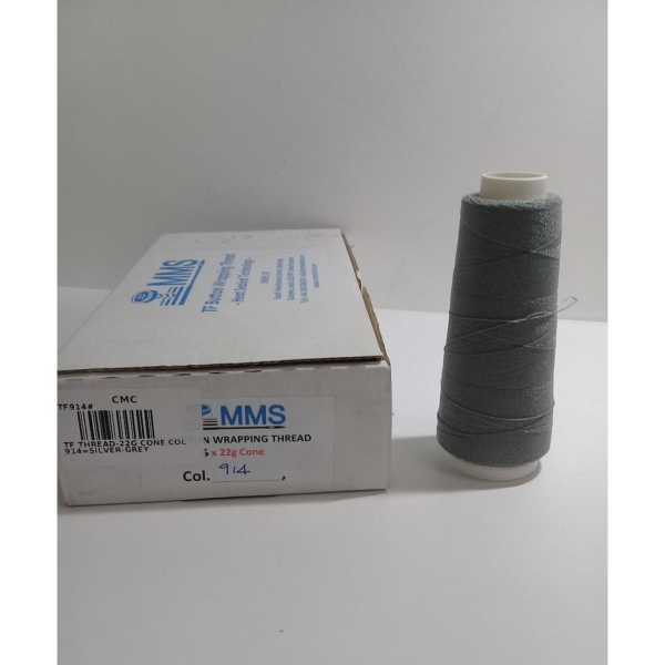 TF THREAD-22G CONE COL 914=SILVER-GREY